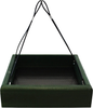 Backyard Essentials Petite Green Hanging Tray Feeder, Easy to Fill with Bird Seed, Suet Cakes or Mealworms