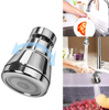 Upgraded Swivel Kitchen Sink Faucet Aerator, Solid Copper High Pressure Faucet Sprayer Head Replacement, Anti -Splash Faucet Nozzle, No leaking, Water Saving, 3 Modes Adjustable