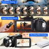 Video Camera Camcorder 4K 30MP Digital Camcorder Camera with Microphone Ultra HD Vlogging Camera with Remote Control,3 In Touch Screen