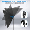 SH Softbox Lighting Kit Studio Lights LED Photography Lighting Equipment with 2 Remote Dimming 6000K Bulbs for Photography, Vlogging, Podcast, Video, Live Stream, Film etc.