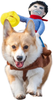 Delifur Pet Costume Dog Costume Pet Suit Cowboy Rider Style Dog Carrying Costume
