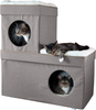 Kitty City Large Stackable Tan Cat Condo, Cat Cube, Cat House, Pop Up Bed, Cat Ottoman