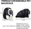 TRMESIA Expandable Clear Bubble Pet Carrier Backpack, Space Capsule Pet Carrier Backpack for Cats and Dogs, Cat/Dog Carrying Backpack for Travel, Hiking, Walking,Outdoor,Lightweight and Spacious