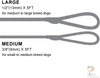 Pet's Company Slip Lead Dog Leash, Reflective Mountain Climbing Rope Leash, Dog Training Leash - 5FT, 2 Sizes