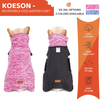 KOESON Reversible Dog Winter Jacket, Windproof Dog Cold Weather Coat Padded Vest for Small, Medium & Large Dogs, Dog Outwear for Winter Outdoor Activity Pet Warming Apparel with Leash Hole