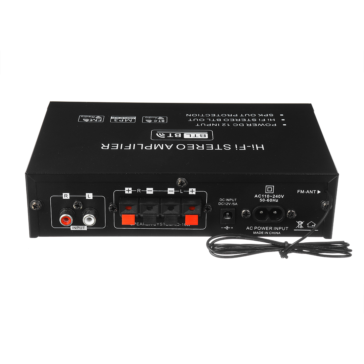AK35 2X30W Digital HIFI Power Amplifier Bluetooth 5.0 USB FM TF Card Stereo Home Theater Car Audio 110V 220V AMP with Remote Control