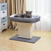 Catry Cat Bed with Scratching Post - Minimalist Style Design of Cat Tree with Cozy Cat Bed and Teasing Scratching Post, Allure Kitten to Stay Around This Sturdy and Easy to Assemble Cat Furniture