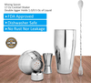 17oz/500ml Cocktail Shaker Bar Set with Accessories Martini Kit with Measuring Jigger and Mixing Spoon Professional Stainless Steel Bar Tools Built in Bartender Strainer
