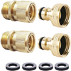 Garden Hose Quick Joint Solid Brass 3/4 Quick Connector Garden Hose Fitting Water Hose Connectors