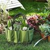 Gardening Tote Bag Garden Tool Bag Garden Tote Home Organizer Gardening Tool Kit Holder Oxford Bag Gardening Tools Organizer Tote Lawn Yard Bag with 8 Pockets