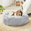 Western Home Faux Fur Dog Bed & Cat Bed, Original Calming Dog Bed for Small Medium Pet, Anti Anxiety Donut Cuddler Round Warm Bed for Dogs with Fluffy Comfy Plush Kennel Cushion(20",24",27")