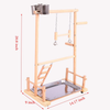 Bird Perches Nest Play Stand Gym Parrot Playground Playgym Playpen Playstand Swing Bridge Wood Climb Ladders Wooden Conures Parakeet Macaw African