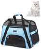 Soft Pet Carrier Airline Approved Soft Sided Pet Travel Carrying Handbag Under Seat Compatibility, Perfect for Cats and Small Dogs Breathable 4-Windows Design