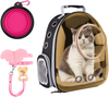 FPVERA Cat Backpack Carriers Pet Bubble Backpack Carriers for Cats Puppy Dogs and Birds Ventilate Transparent Capsule Carrier Backpack for Travel, Hiking and Outdoor Use