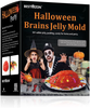 BESTONZON 2 Pack Brain Jelly Mould and Silicone Gummy Worm Mould for Halloween or Pirate Themed Parties