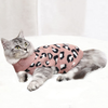Untyo Cat Sweater Leopard Cat Clothes Soft Warm Small Dog Sweater for Indoor and Outdoor Use(Pink, Medium)