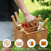 SOLIGT 8 Piece Garden Tool Set with Basket, Stainless Steel Extra Heavy Duty Gardening Hand Tools Kit with Wood Handle for Men Women