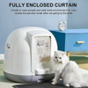 Pet Daddy Self Cleaning Cat Litter Box, Automatic Fully Enclosed Cat Toilet with Anti-Pinch Sensor, Easy to Clean by One-Button, Waterproof Hood Automatic Cat Litter Box for Cats Below 18lbs