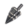 Jerax tools 1/4 to 1-3/8 Inch Step Drill Bit Spiral Grooved Double Fluted, M2 High Speed Steel Drill bits for Hole Drilling in Stainless Steel, Copper, Aluminum, Wood, Plastic