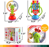 Baby Rattle Toys - Rattles Infants Set - Newborn Gift Set for 3 6 9 12 Months Babies - Babies Rattles With Suction Cup Grab Shaker and Spin - Baby Toys for Babies Girls & Boys (Baby rattles toy)