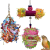 Rypet Bird Shredder Toys - Parrot Foraging Hanging Toy for Cockatiel Conure African Grey Amazon (3 Pack)