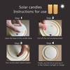 Dong Solar Candles Outdoor Waterproof, Flickering LED Pillar Candles, 2 PCS 4.5X9 Inch Large Flameless Candle Set, Rechargeable Battery Included