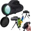 WOCELBY Monocular Telescope, 80 x 100 High Power Monocular with Smartphone Holder & Tripod, Low Night Vision Waterproof Monoculars, BAK4 Prism Monocular for Bird Watching/Hiking/Hunting/Traveling