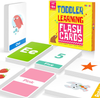 Toyze Flash Cards for Toddlers Educational Preschool Learning Toys Kindergarten Flashcards with 58 Cards Colors Shapes Numbers Animals and Alphabet Toys for 1-6 Years Old Boys Girls