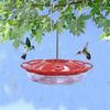 Joyathome Hanging Hummingbird Feeder, 4 Feeding Ports, Built-in Moat, 16-oz Nectar Food Dual Purposer Container for Outdoor Garden Yard Decoration,Red