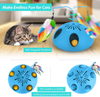 WINGPET Interactive Cat Toys 2 Speed Mode - Electronic Battery Operated Smart Automatic Motion Cat Toy, Spinning Feather Ball Track Puzzle Cat Toy - Exerciser Entertainment Hunting for Kitty Pet