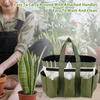 Gardening tote bag gardening tool storage bag, 8 pockets for men and women, 600D Oxford wear-resistant green tool bag 14.6X7.1X11.8 inches