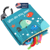 Fish Soft Cloth Book, Shark Tails Soft Activity Crinkle Baby Books Toys for Early Education for Babies,Toddlers,Infants,Kids with Teether Ring,Teething Book Baby Shark,Octopus, Ocean Sea Animal Books