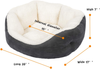 SHU UFANRO Dog Beds for Large Medium Small Dogs Round, Cat Cushion Bed, Calming Pet Beds Cozy Fur Donut Cuddler Improved Sleep, Washable, Non-Slip Bottom (XS/S/M/L)