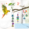 Zacro 7 pcs Bird Swing Toys - Parrot Colorful Chewing Toys, Hanging Bell Birds Cage with Bells Finch Toys for Small and Medium Bird, Peony, Parrot,Myna,Golden Sun,Macaws,