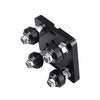 Mini V Gantry Rod Plate with Wheel for V-Slot Aluminum Profile 3D Printer Accessories Parts Set for CNC Kossel Nema 23 Black Wheel