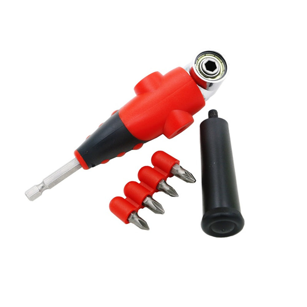 105 Degree Driver Adapter Set Adjustable Right Angle Bit with 4pcs Screwdrivers Bits Combination Kit