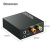 96Khz Digital to Analog Audio Converter Digital S/PDIF Optical to Analog L/R RCA Converter Toslink Optical to 3.5Mm Jack Adapter for PS3 HD DVD PS4 Amp Apple TV Home Cinema