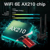 Fv-Axe3000Pro Wi-Fi 6E Intel AX210 Dual Band Pcie Wireless Wifi Network Adapter 2.4G/5G/6Ghz 2400Mbps 802.11Ax Wifi Card for Bluetooth5.2 PCI Express X1 X4 X8 X16 Wifi Adapter for Desktop
