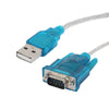 Unique Bargains 2.5FT Length USB 2.0 to RS323 DB9 9Pin Adapter Serial Cable for PDA Cord GPS Converter Blue