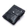 Men Business Genuine Leather Short Wallet Coins Bag Credit Card Holder