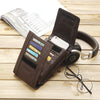 Ekphero Men Genuine Leather Vintage Card Holder Phone Bag For iPhone 8P