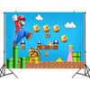 Game Super Mario Brothers Party Background Children'S Birthday Party Photography Background Cloth Wall Decoration Theme Supplies