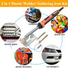 100W Plastic Welder, Plastic Welding Kit with 7 Types of Welding Plastic, Soldering Iron Kit with 3 Tips & 5 Reinforcing Stainless Steel Mesh for Welding and Repairing Plastic