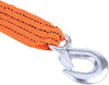 Car Trailer Towing Rope 4 Meter Load 3 Ton Strap Tow Cable with Hooks Emergency Vehicle Tool (Orange)