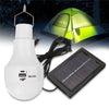 3W Solar Panel Power LED Bulb Light Portable Rechargeable Outdoor Camping Tent Emergency Hook Lamp