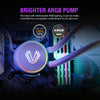 V240 White Liquid CPU Cooler 240Mm Addressable RGB & PWM Pump & Fans 250W TDP AIO Water Cooler W/Controller Hub for Intel LGA 1700/1200/115X AMD AM5/AM4