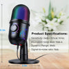 USB Microphone RGB Condenser Computer Microphone Kit with RGB Lights, Mute Button, Shock Mount, Plug & Play Gaming Mic for PC, PS4, PS5 and Mac, Studio Recording Vocals, Voice Overs