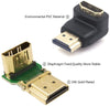 Combo HDMI 90 Degree and 270 Degree Right Angle Male to Female Adapter 3D&4K Supported