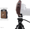 Camera Leather Wrist Hand Strap, LYNCA E6 Adjustable Camera Hand Grip Strap with Quick Release Plate, Superior Hand Grip Stability & Security for Canon Nikon Sony Fujifilm DSLR Camera and More(Brown)
