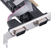 2 Ports Dual Bidirectional RS-232 DB9 9-pin Serial Port to PCI I/O Card Adapter